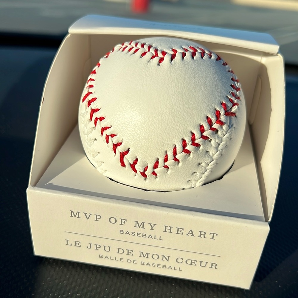 Hallmark MVP OF MY HEART stitched baseball